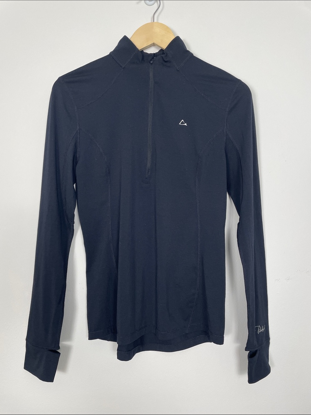 Paradox Women’s Black Long-Sleeve Merino Blend Top. S